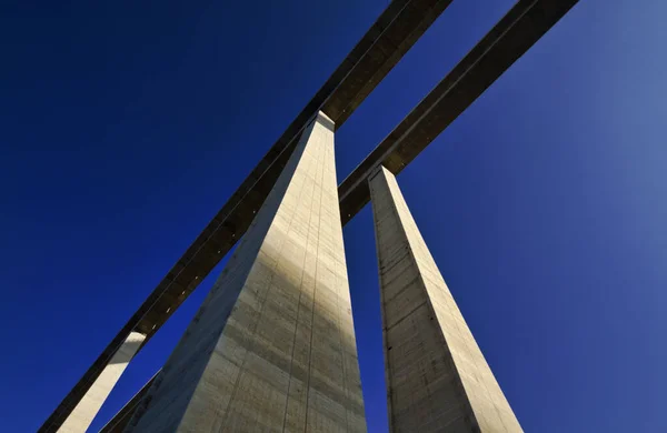 Italia Sicilia Provincia Messina Pilares Hormigón Sobrevolador Carreteras — Foto de Stock