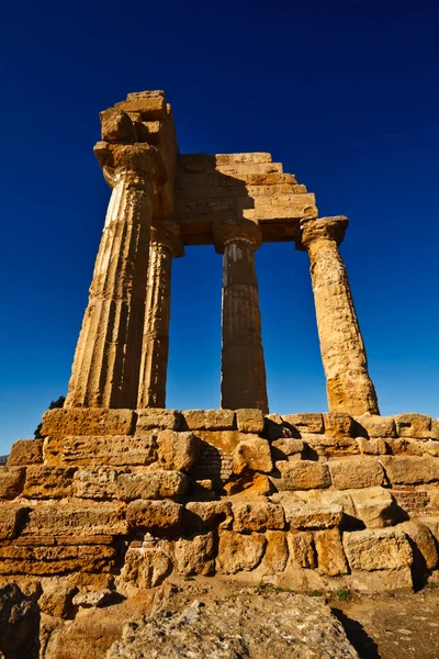 Itália Sicília Agrigento Greek Temples Valley Castore Polluce Temple Hera — Fotografia de Stock