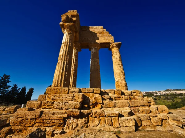 Talya Sicilya Agrigento Yunan Tapınak Vadisi Castore Polluce Tapınağı Hera — Stok fotoğraf