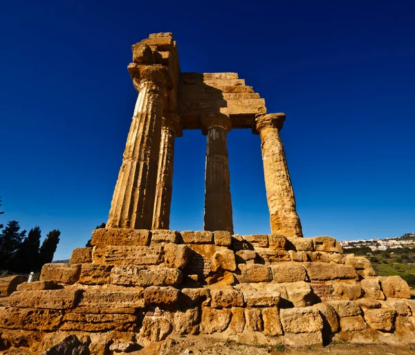 Italië Sicilië Agrigento Griekse Tempelvallei Castore Polluce Tempel Hera Tempel — Stockfoto