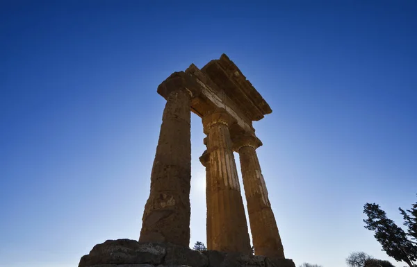 Italy Sicily Agrigento Greek Temples Valley Castore Polluce Temple Hera — Stock Photo, Image