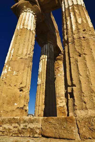 Italy Sicily Agrigento Greek Temples Valley Castore Polluce Temple Hera — Stock Photo, Image