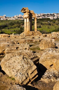 İtalya, Sicilya, Agrigento, Yunan Tapınak Vadisi, Castore ve Polluce Tapınağı (Hera Tapınağı)
