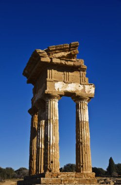 İtalya, Sicilya, Agrigento, Yunan Tapınak Vadisi, Castore ve Polluce Tapınağı (Hera Tapınağı)