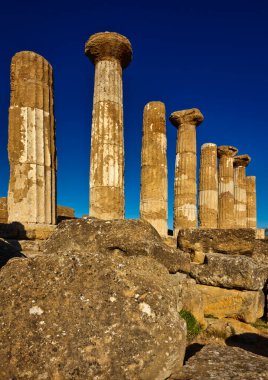 İtalya, Sicilya, Agrigento, Yunan Tapınak Vadisi, Herkül Tapınağı sütunları