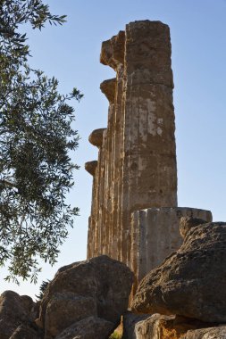 İtalya, Sicilya, Agrigento, Yunan Tapınak Vadisi, Herkül Tapınağı sütunları