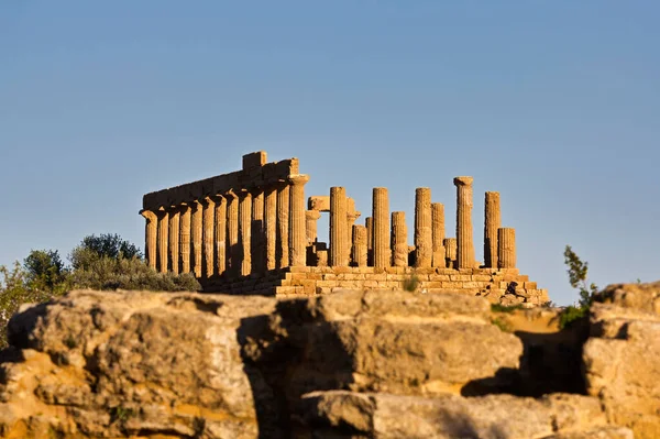 Italie Sicile Agrigente Vallée Des Temples Grecs Temple Juno 480 — Photo