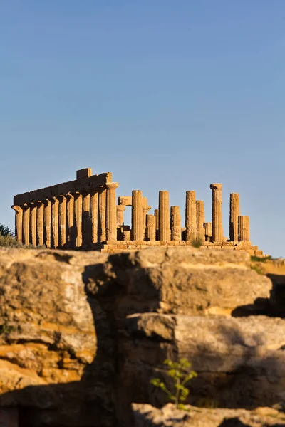 Talya Sicilya Agrigento Yunan Tapınak Vadisi Juno Tapınağı 480 420 — Stok fotoğraf