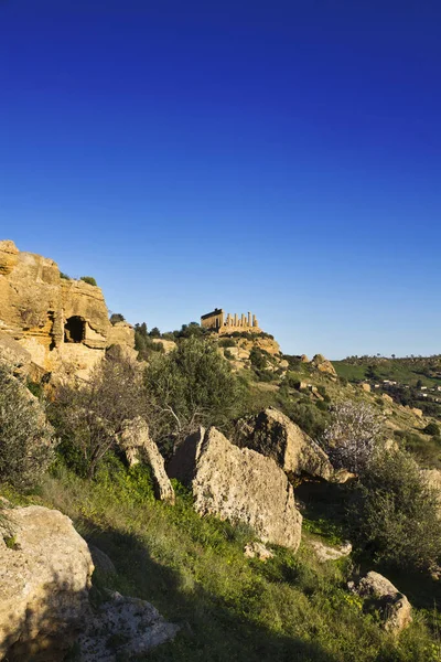 Italia Sicilia Agrigento Valle Los Templos Griegos Templo Juno 480 — Foto de Stock