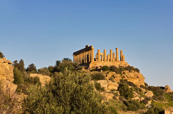 Talya Sicilya Agrigento Yunan Tapınak Vadisi Juno Tapınağı 480 420 — Stok fotoğraf