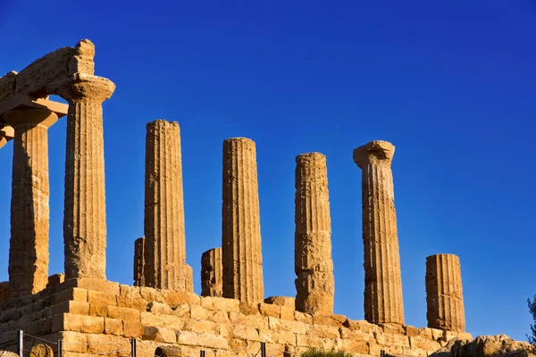 Itália Sicília Agrigento Vale Dos Templos Gregos Templo Juno 480 — Fotografia de Stock