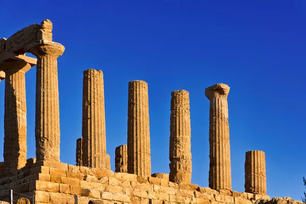 Itália Sicília Agrigento Vale Dos Templos Gregos Templo Juno 480 — Fotografia de Stock