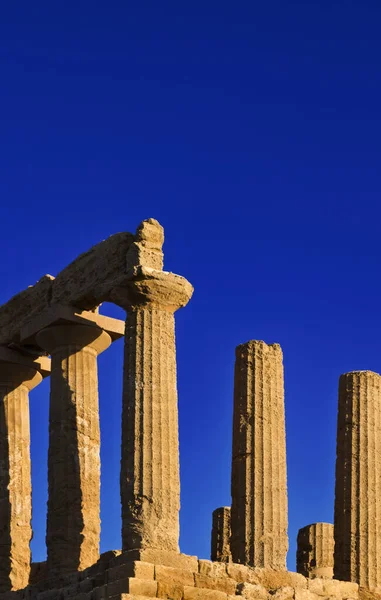 Italia Sicilia Agrigento Valle Los Templos Griegos Templo Juno 480 —  Fotos de Stock