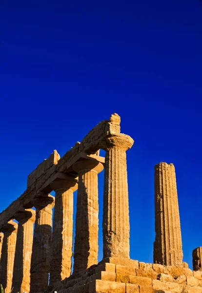 Włochy Sycylia Agrigento Grecka Dolina Świątyń Świątynia Juno 480 420 — Zdjęcie stockowe