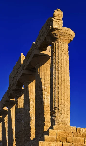 Itália Sicília Agrigento Vale Dos Templos Gregos Templo Juno 480 — Fotografia de Stock