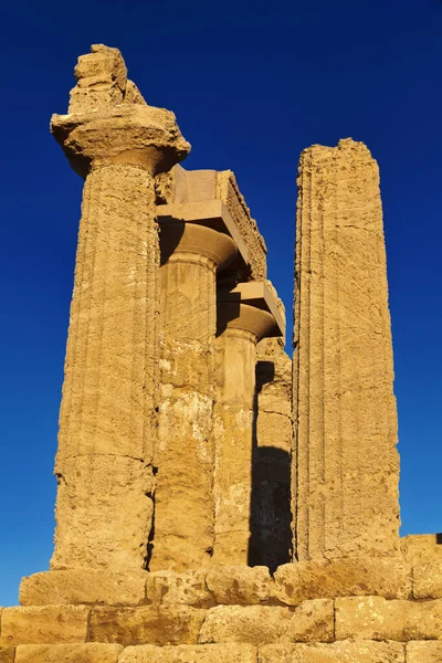 Itália Sicília Agrigento Vale Dos Templos Gregos Templo Juno 480 — Fotografia de Stock