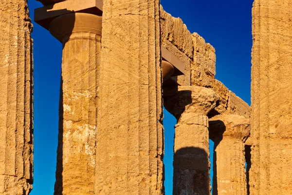 Itália Sicília Agrigento Vale Dos Templos Gregos Templo Juno 480 — Fotografia de Stock