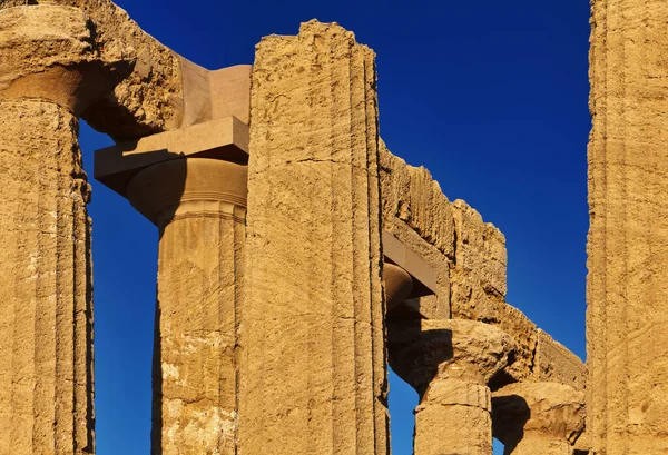 Itália Sicília Agrigento Vale Dos Templos Gregos Templo Juno 480 — Fotografia de Stock