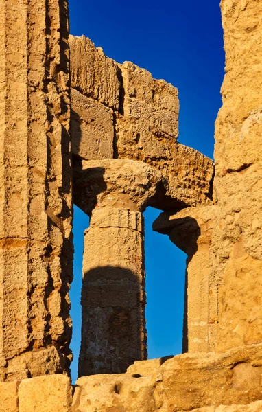 Italy Sicily Agrigento Greek Temples Valley Juno Temple 480 420 — Stock Photo, Image