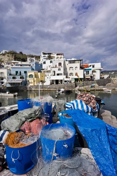 Italia Campania Isola Ischia Angelo Reti Pesca Angelo — Foto Stock