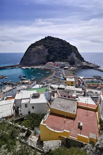Italien Kampanien Insel Ischia Angelo Blick Auf Das Vorgebirge Angelo — Stockfoto