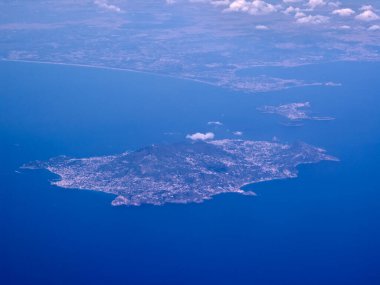 İtalya, Campania, Ischia Adası, hava manzaralı