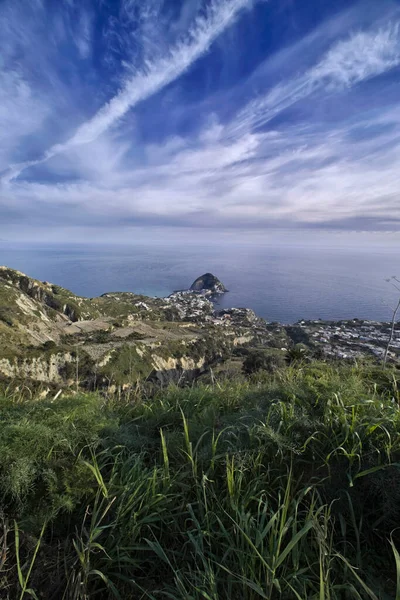 Italien Kampanien Insel Ischia Angelo Blick Auf Das Vorgebirge Angelo — Stockfoto