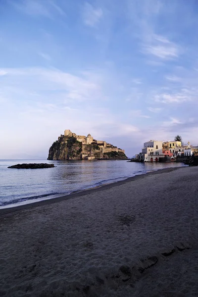 Talya Campania Ischia Adası Ischia Ponte Castel Angelo Aragon Kalesi — Stok fotoğraf