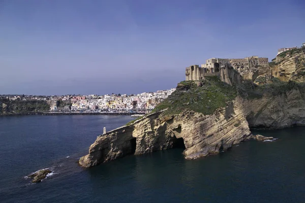 Italia Campania Isla Procica Vista Aérea — Foto de Stock