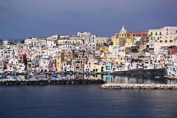 Italien Kampanien Procica Utsikt Över Hamnen — Stockfoto