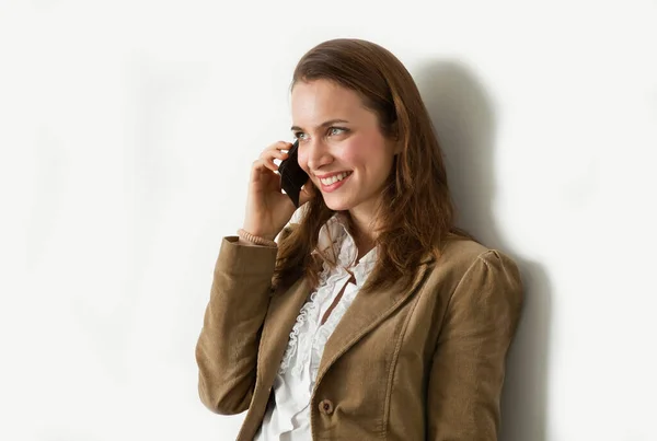 Italy Girl Talking Mobile Phone — Stock Photo, Image