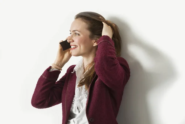 Italy Girl Talking Mobile Phone — Stock Photo, Image