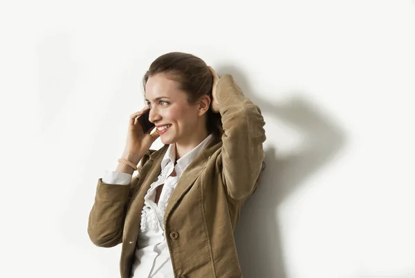 Italy Girl Talking Mobile Phone — Stock Photo, Image