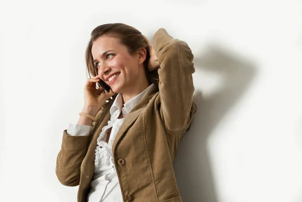 Italy Girl Talking Mobile Phone — Stock Photo, Image