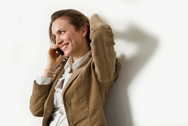 Italy Girl Talking Mobile Phone — Stock Photo, Image