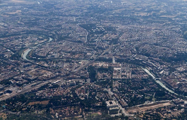 Italien Latium Rom Luftaufnahme Der Stadt Und Des Tibers — Stockfoto