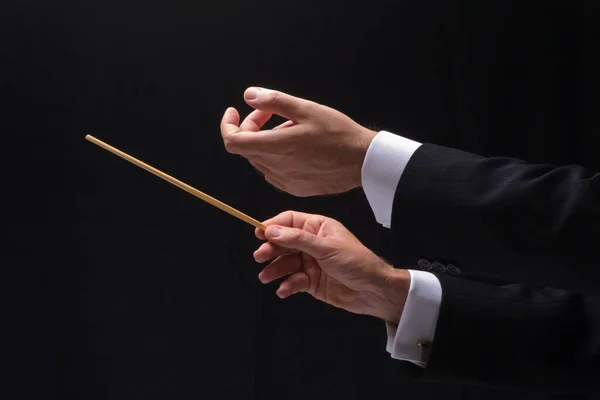Handen Van Een Muziekdirigent — Stockfoto