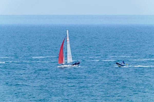 イタリア シチリア島 地中海 マリーナ ラグーザ ラグーザ州 5月2021 帆船レース Editorial — ストック写真