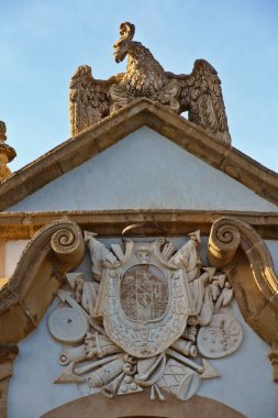 İtalya, Sicilya, Bagheria (Palermo), Villa Palagonia (1715 AC), villanın ön cephesi