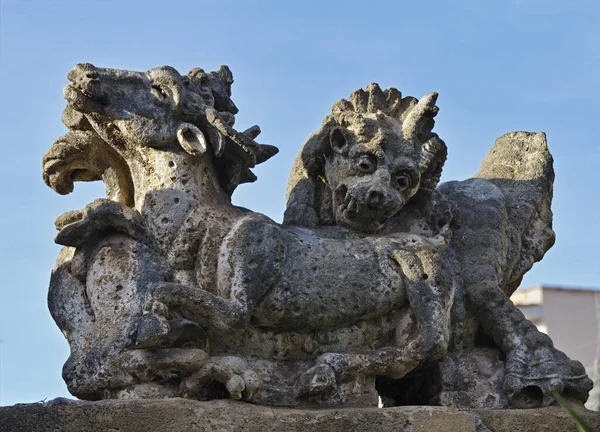 Itália Sicília Bagheria Palermo Villa Palagonia 1715 Estátua Monstro — Fotografia de Stock