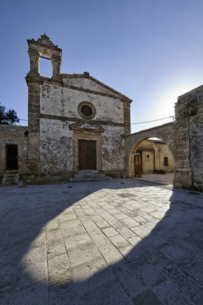 Italy Sicily Marzamemi Siracusa Province Old Church Facade — Stock Photo, Image