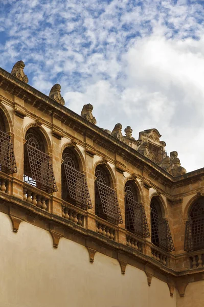 Italy Sicily Mazara Del Vallo Trapani Province Baroque Windows Cathedral — Stock Photo, Image