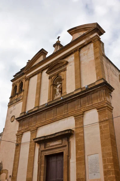 Italia Sicilia Mazara Del Vallo Trapani Facciata Barocca Della Chiesa — Foto Stock