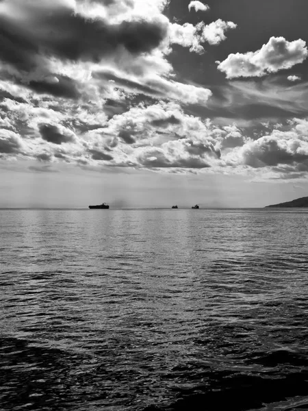Itálie Sicílie Messina Nákladní Lodě Sicílii — Stock fotografie