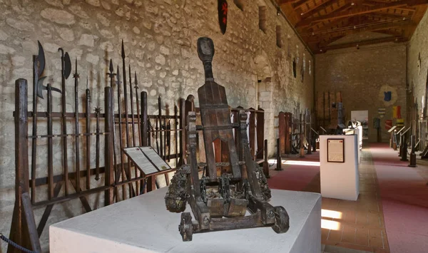 Italy Sicily Montalbano Elicona Messina Province Aragonese Castle Original Arms — Stock Photo, Image