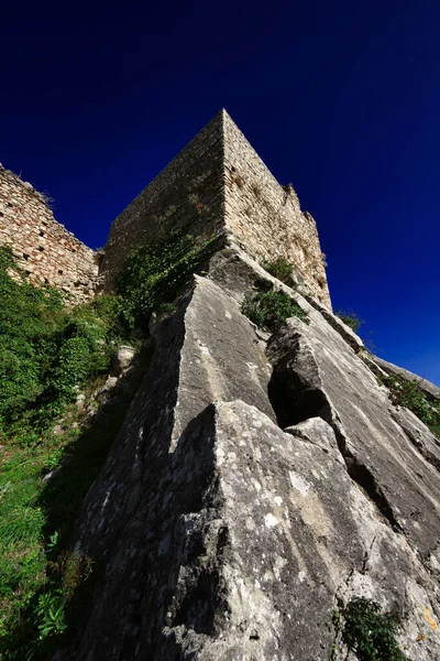 Itálie Sicílie Montalbano Elicona Provincie Messina Hrad Aragonese — Stock fotografie