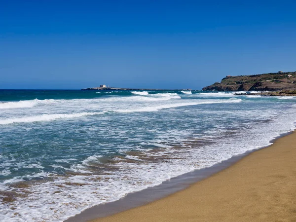 Italië Sicilië Ionische Zee Portopalo Capo Passero Uitzicht Het Eiland — Stockfoto