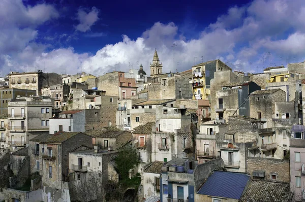 Olaszország Szicília Ragusa Kilátás Régi Városrészre — Stock Fotó