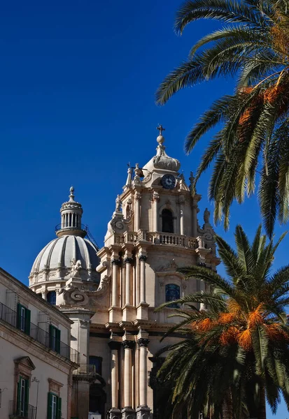 Italy Sicily Ragusa Ibla George Cathedral — Stock Photo, Image