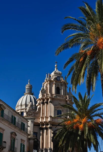 Italy Sicily Ragusa Ibla George Cathedral — Stock Photo, Image